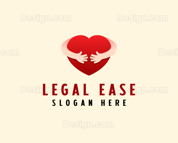 Caring Heart Hug Logo