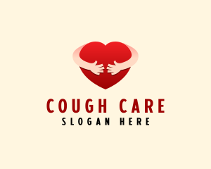 Caring Heart Hug  logo design