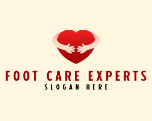 Caring Heart Hug  logo design