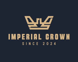 Beige Royal Crown logo design