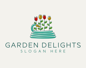 Tulips Flower Garden Hose logo design