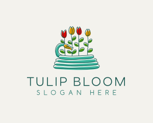 Tulips Flower Garden Hose logo design