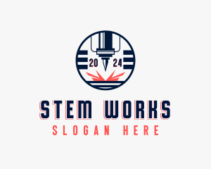 CNC Laser Milling logo design