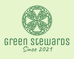 Green Organic Ornament  logo design