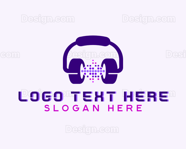 Music Audio Headphones Logo