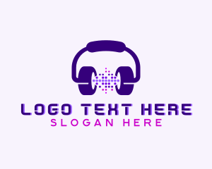 Music - Music Audio Headphones logo design