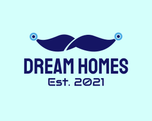 Blue Tech Mustache logo