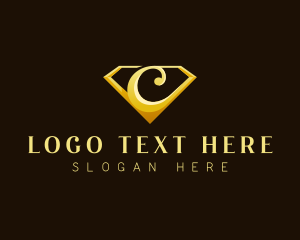 Luxury Diamond Letter C logo