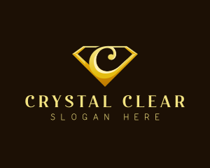 Luxury Diamond Letter C logo design