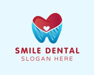 Tooth Heart Dentist logo design