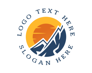 Mountain Hiking Sunset logo