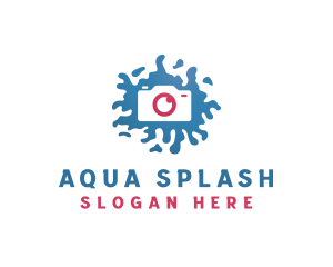 Blue Splash Camera logo design