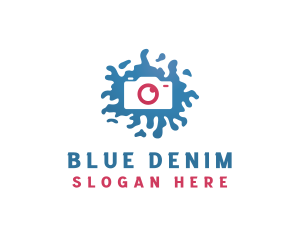 Blue Splash Camera logo design