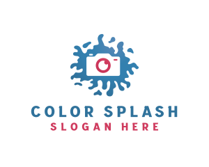 Blue Splash Camera logo design