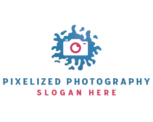 Blue Splash Camera logo design