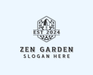 Gardening Backyard Shovel logo design