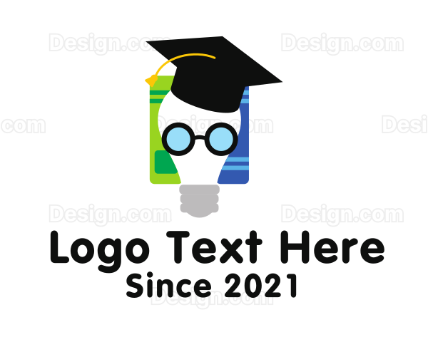 Lightbulb College Graduate Logo