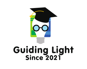 Lightbulb College Graduate logo design