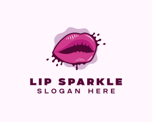 Lips Lipstick Cosmetics logo design