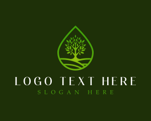 Tree Droplet Nature Logo