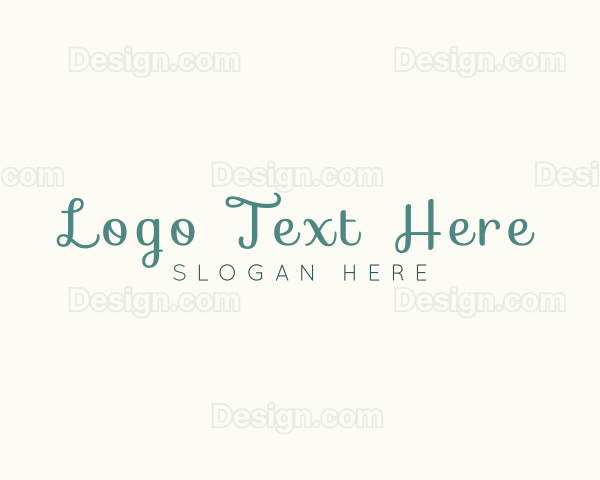 Script Handwriting Wordmark Logo