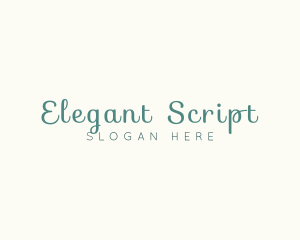 Script Handwriting Wordmark logo design