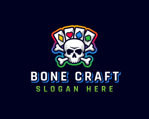 Casino Skull Bone logo design