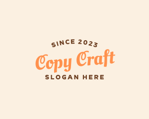 Craft Workshop Wordmark logo design