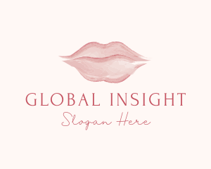 Feminine Lipstick Cosmetics  Logo