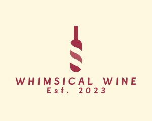 Wine Bar Bottle  logo design