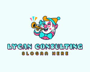 Party Fun Clown Logo