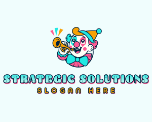 Party Fun Clown logo design