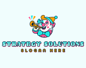 Party Fun Clown logo design