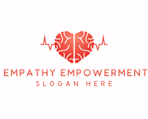 Heart Brain Pulse logo design