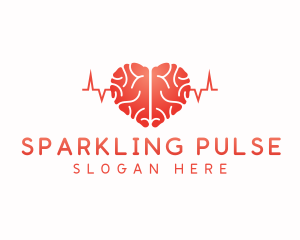 Heart Brain Pulse logo design