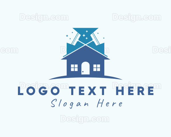 Apartment House Cleaning Logo