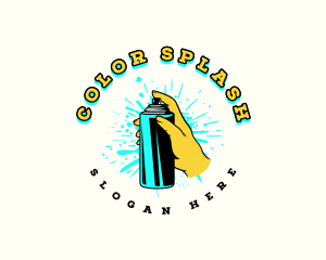 Spray Paint Splatter logo design