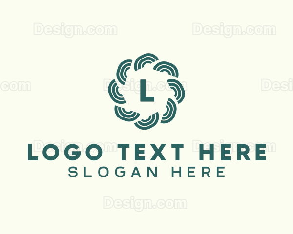 Simple Stripe Flower Logo