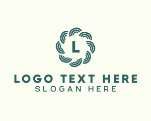Simple Stripe Flower  logo
