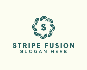 Simple Stripe Flower  logo