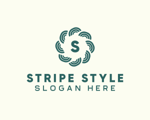 Simple Stripe Flower  logo design