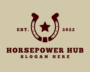 Lucky Horseshoe Star logo design