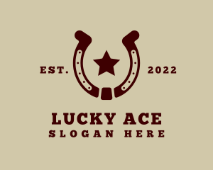 Lucky Horseshoe Star logo design