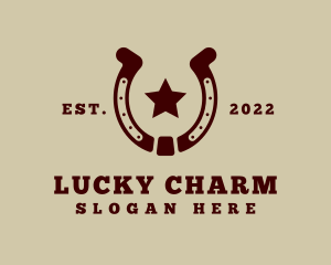 Lucky Horseshoe Star logo design