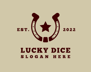 Lucky Horseshoe Star logo design