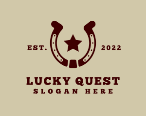 Lucky Horseshoe Star logo design