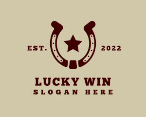 Lucky Horseshoe Star logo design