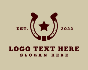 Label - Lucky Horseshoe Star logo design
