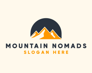 Sunset  Mountain Scenery logo design