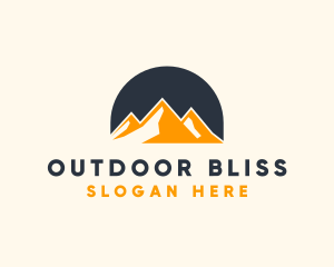 Sunset  Mountain Scenery logo design